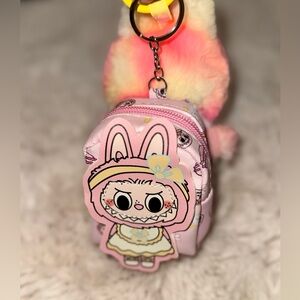 Labubu Accessories, Doll Mini Backpack or bag keychain for AirPods, coin purse